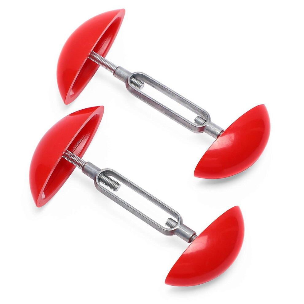 Kricely (As Show, One Size) Pair Of Mini Adjustable Shoe Stretchers Shapers Width Extenders (Red) Red