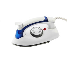 (As show, One size) Mini Travel Iron Adjustable Temperature Contron Foldable Portable Travel Iron Steamer Dryer with EU-plug