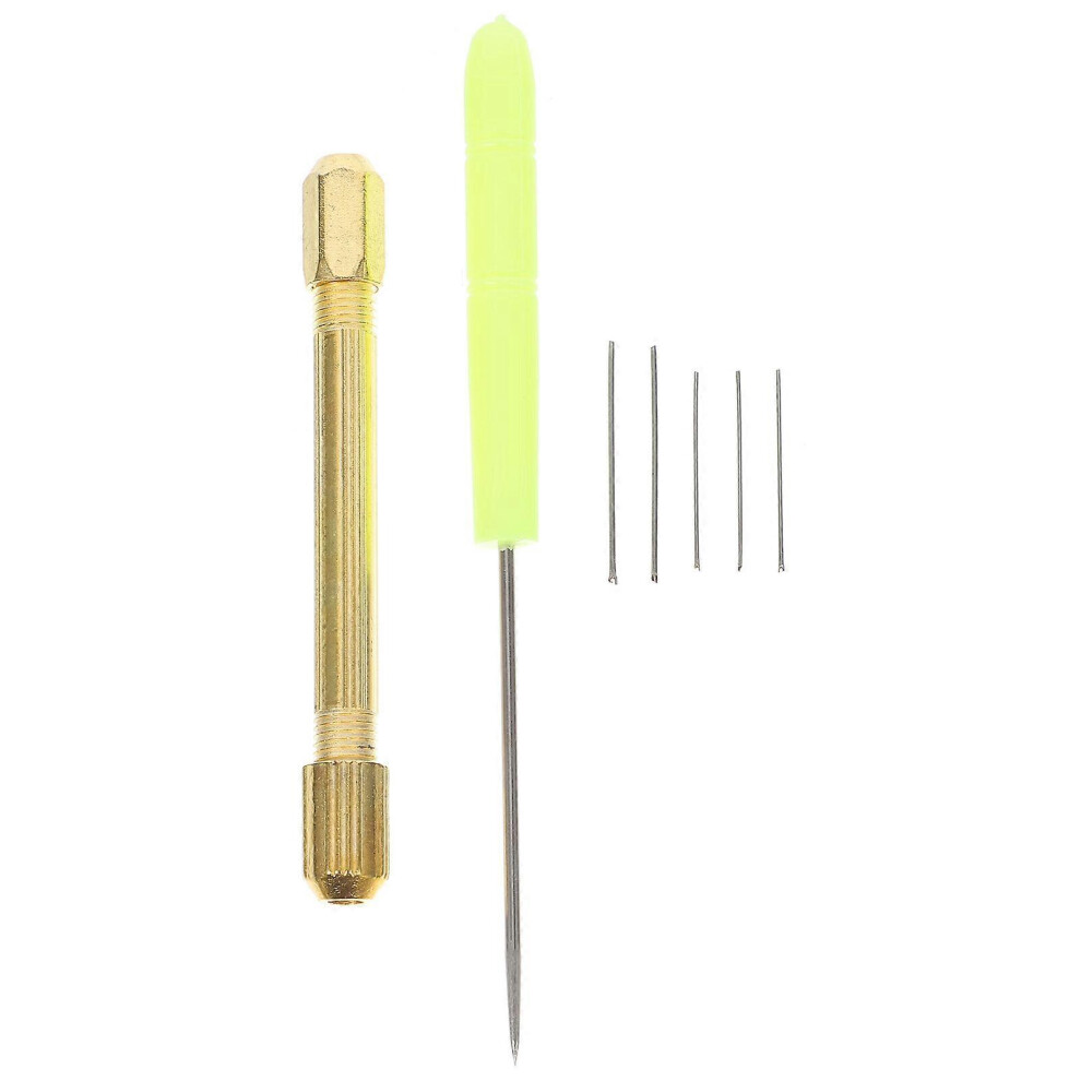 Kricely (As Show, One Size) 7Pcs Dolls Silicone Wig Implant Tools Cosmetic Wig Implant Needle Diy Crochet Needle Tool With Copper Handle Steel Crochet Needles