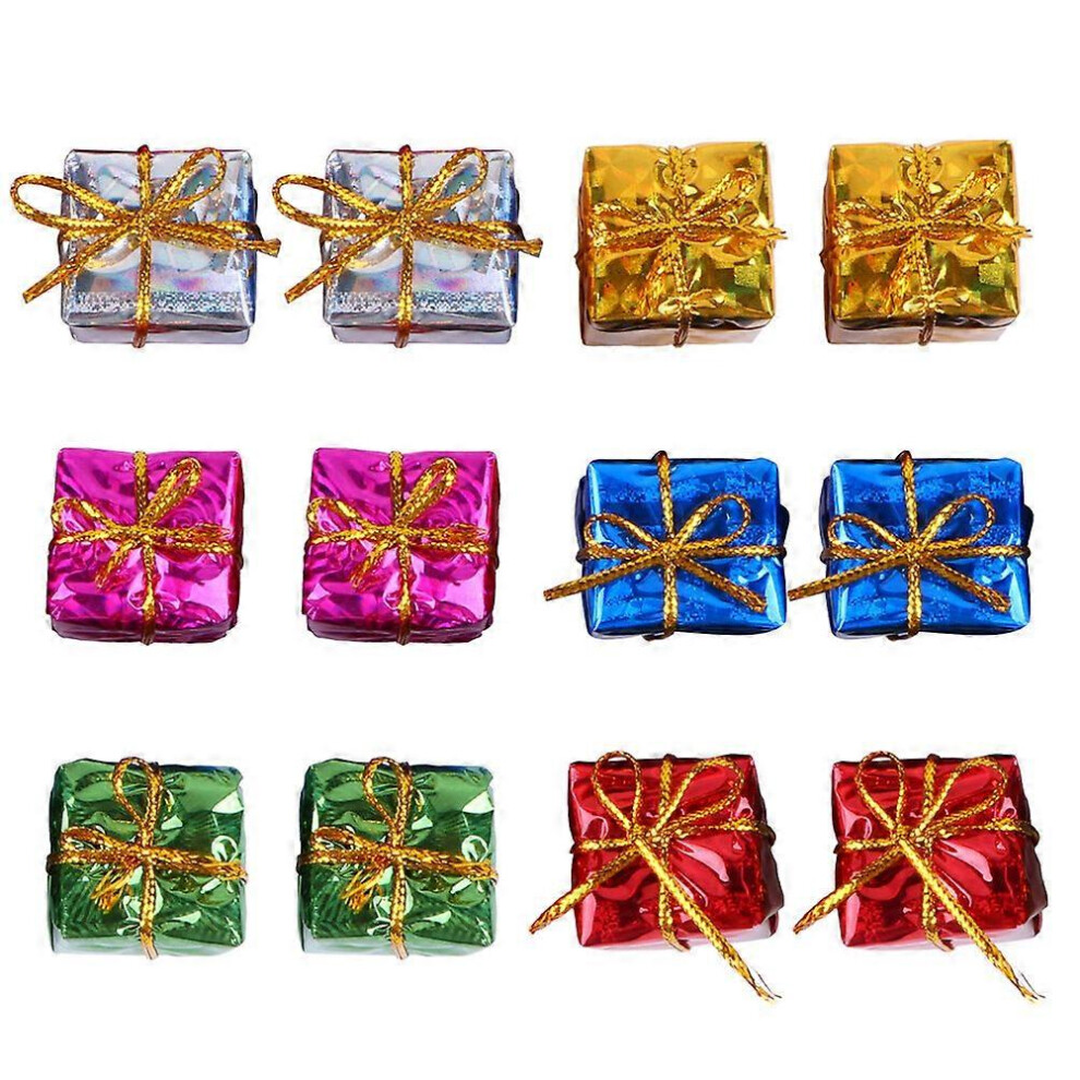 Kricely (As Show, One Size) 72Pcs Shiny Xmas Pendant Christmas Craft Funny Christmas Decor Hanging Pendant