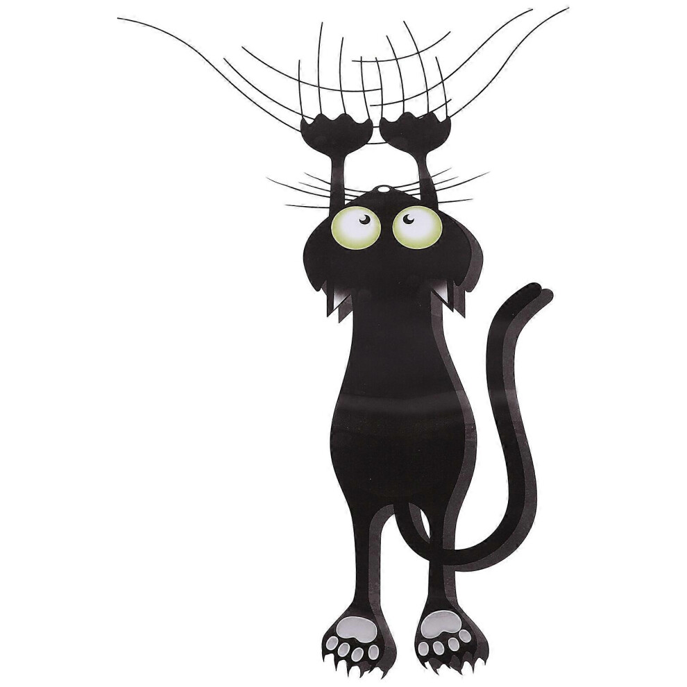 (As Show, One Size) Cat Scratching Climbing Car Stickers And Decals Funny Car Door Window Bumper Car Styling Vinyl Decal 5453679793486
