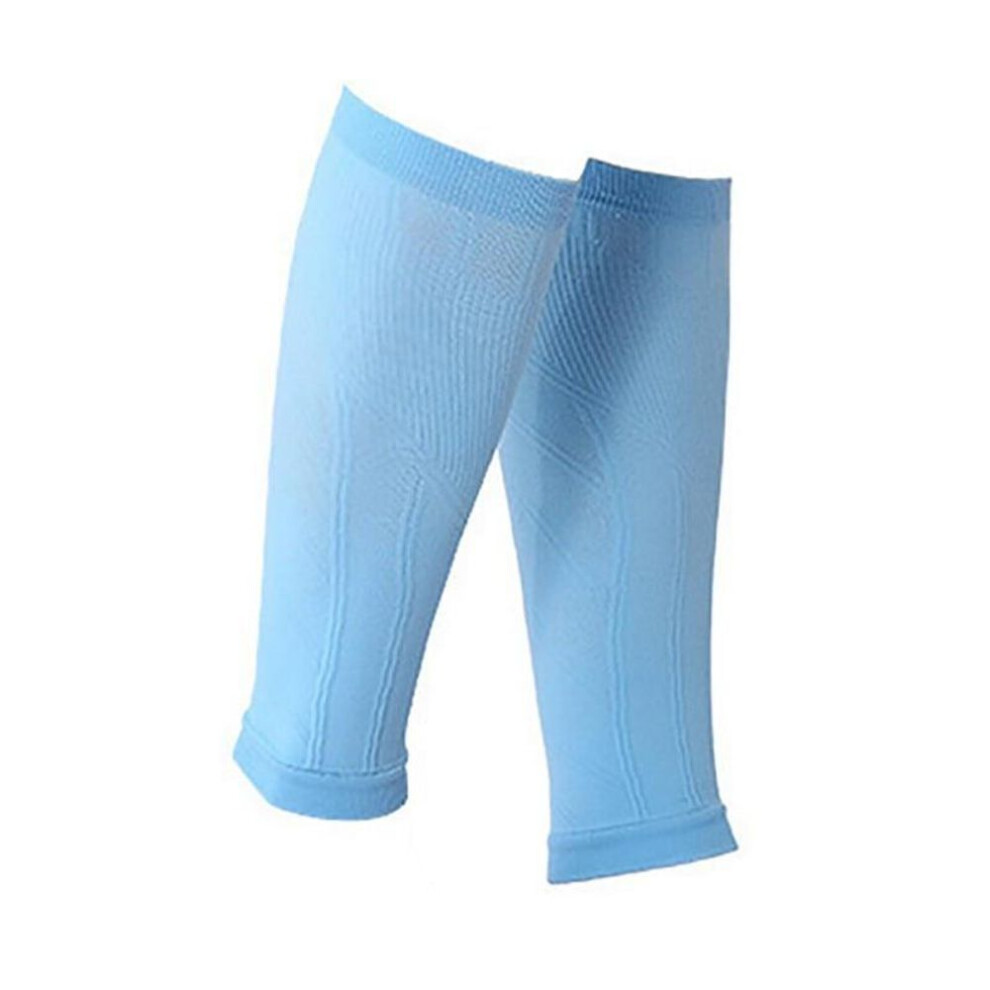 (white) Leg Socks Compression Sports Protection Calf Wristband Pressure Socks Breathable Football