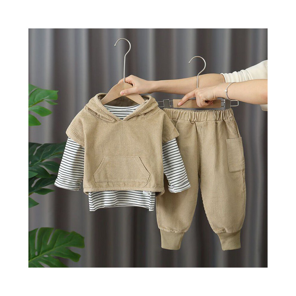 (Khaki,110)Adorable ensemble vêtements bébé disponible en tissus doux parfait pour bébé fille garçon et