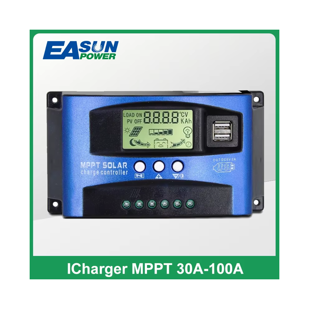 Mppt Solar Charge Controller 30A 40A 50A 60A 100A Dual Usb Lcd Display 10737026