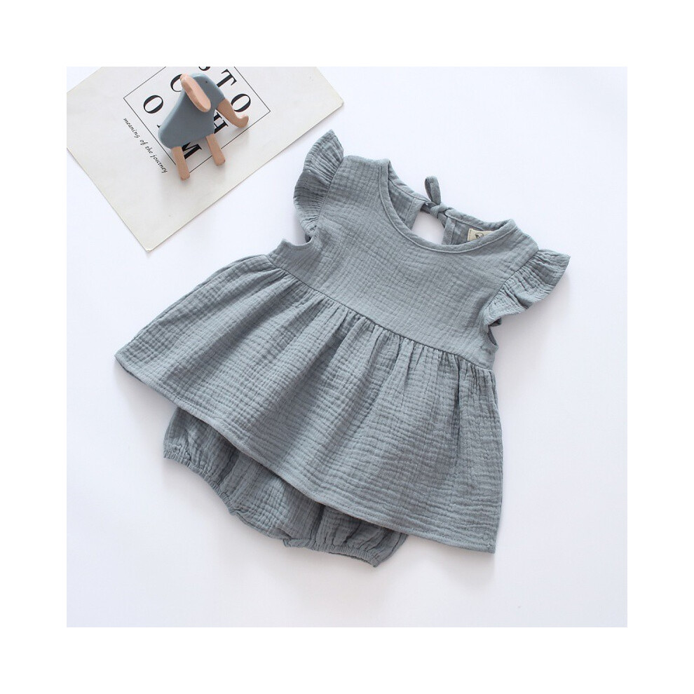 (StyleC,90)Adorable ensemble été bébé ensemble t-shirt et short à la mode bébé pour grandes filles
