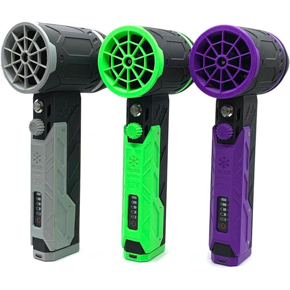 (Green) Portable Electric Air Fighter, Electric Dust Blower, Handheld Rechargeable Stepless Speed Car Violent Blower - Portable Type C Charging Compressed