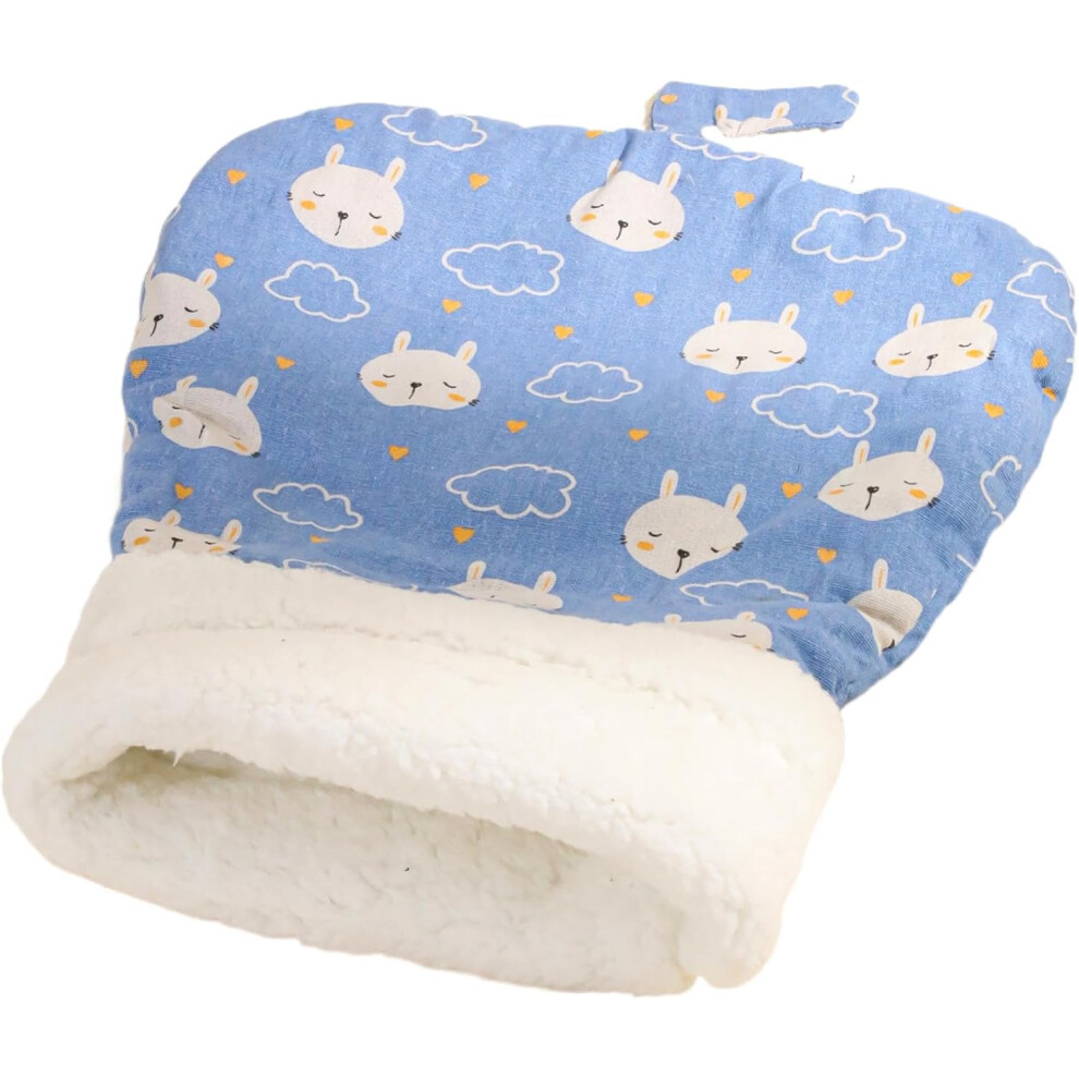 (blue) Semi-Closed Cat Cuddly Cave, Plush Cat Sleeping Bag, Winter Plush Bed Pet Cat Sleeping Bag, Cute Pet Bed for Small, Medium and Large Cats