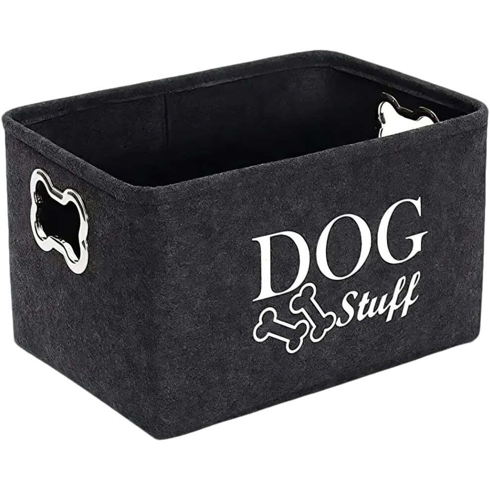 Dog Toy Storage Baskets, Basket for Dog Toy, Dog Toy Storage Box with Handle, Pet Felt Storage Box, for Storing Pet Toys and Accessories