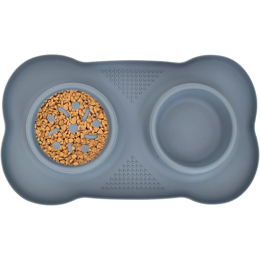 Puppy Slow Feeder Bowl - Soft Dog Feeding Bowls Portable Slow Feeders,Anti-Gulping Dog Bowls Cat Bowls Slow Eating for Better Digestion