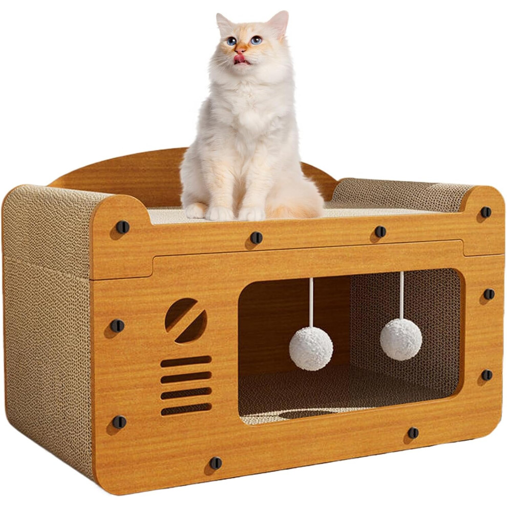 Cat Scratching Board, Cat Scratcher for House Cats, Scratching Cardboard Cat House, Cat Scratching Board, Cat Cave, Scratching Pads for Pet Cats, Cat
