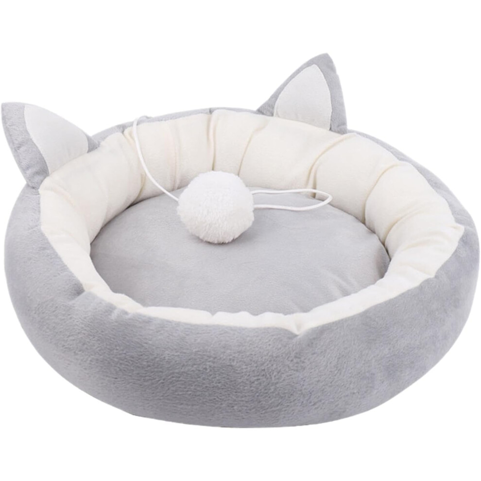 Dog Cage Kennel Mat, Dog Bed Round, Plush Cat Bed Dog Cushion, Dog Mat with Cat Ear Design, Cat Bed , Breathable Cat Sleeping Mat, Plush Dog Pet Nest