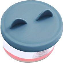 (Blue) Silicone Can Lids, Can Covers for Pet Food, Silicone Cat Can Lids, Cartoon Cat Dog Wet Food Can Lid with Cat Ears for Small Pets, Cats, Dogs, Puppies