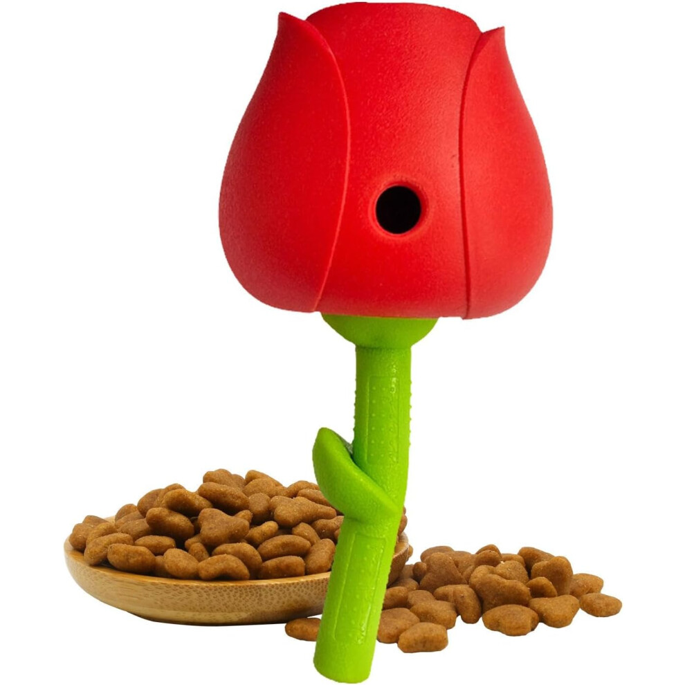Slow Feeder for Dogs - Puzzle Toys Dog Food Toy Ball,Cat Food Puzzle Feeder, Red Feeding Toy, Treat Dispenser Slow Eating, Pet Supplies Reduces