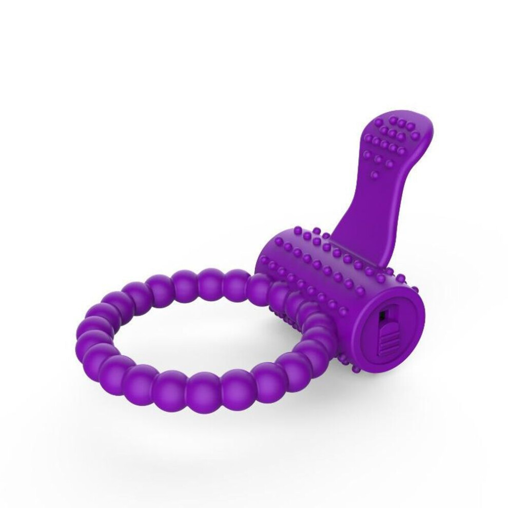 (purple) Vibrating Clitoral Stimulator Strong Penis Erect Cock Ring Cage Erection Enhance Sex Ability Product Sex Toys For Men Couple