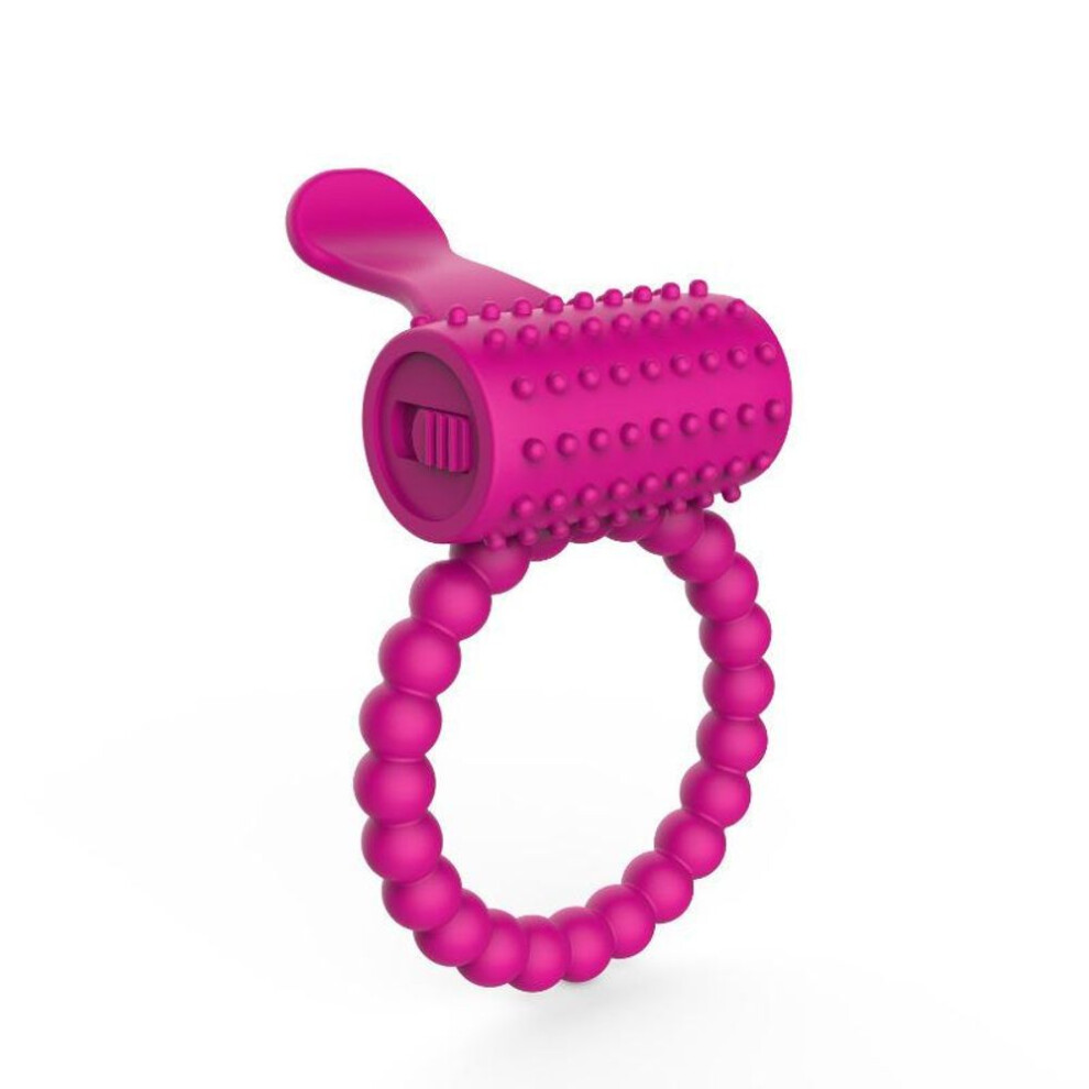(pink) Vibrating Clitoral Stimulator Strong Penis Erect Cock ring Cage Erection Enhance Sex Ability Product Sex Toys For Men Couple
