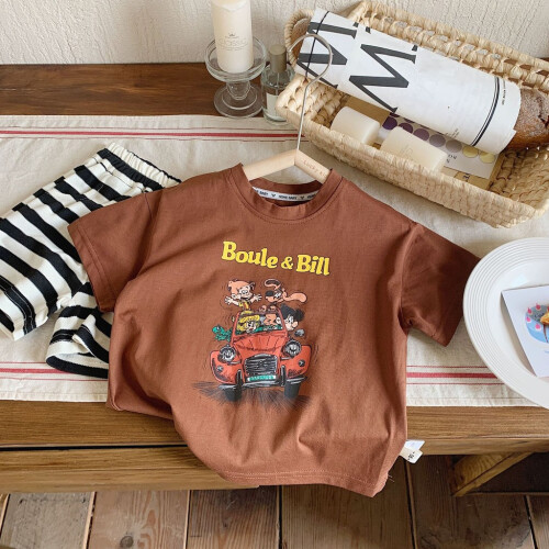 T-shirt Vintage Boston Bruins Dessin Animé Homme - Blanc Manches Courtes Coton - NG2675