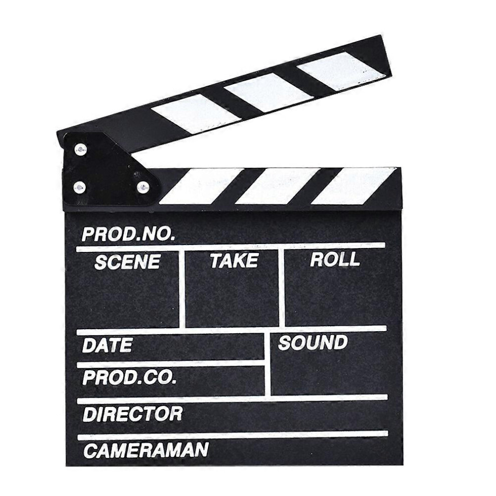 Kricely (As Show, One Size) 1Pc Wooden Director Clapper Board Photo Props Film Movie Clapperboard Black