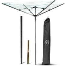 SA Products Rotary Washing Line | 45m Rotating Heavy Duty Clothes Airer Outdoor | Garden 4 Arm Rotary Washing Line | Wa