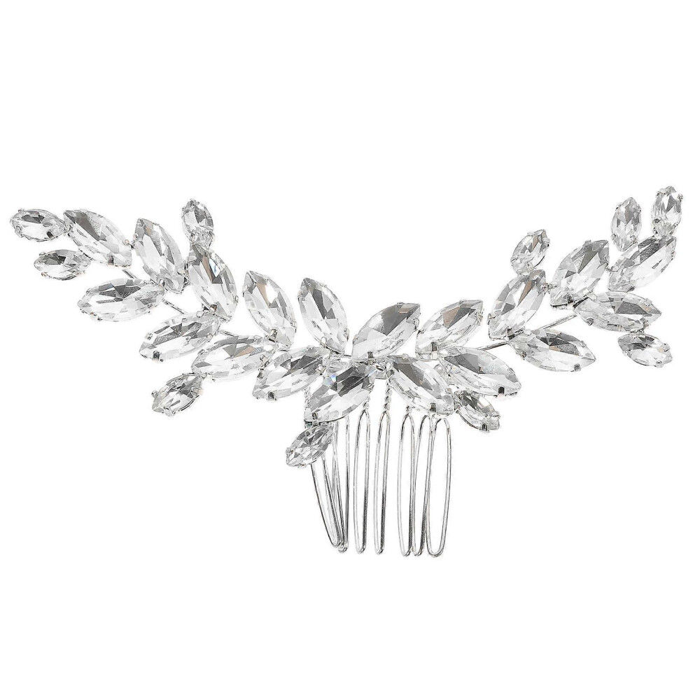 Kricely (As Show, One Size) Hair Side Comb Rhinestone Hair Clip Wedding Bride Hair Accessory Hair Decoration For Women