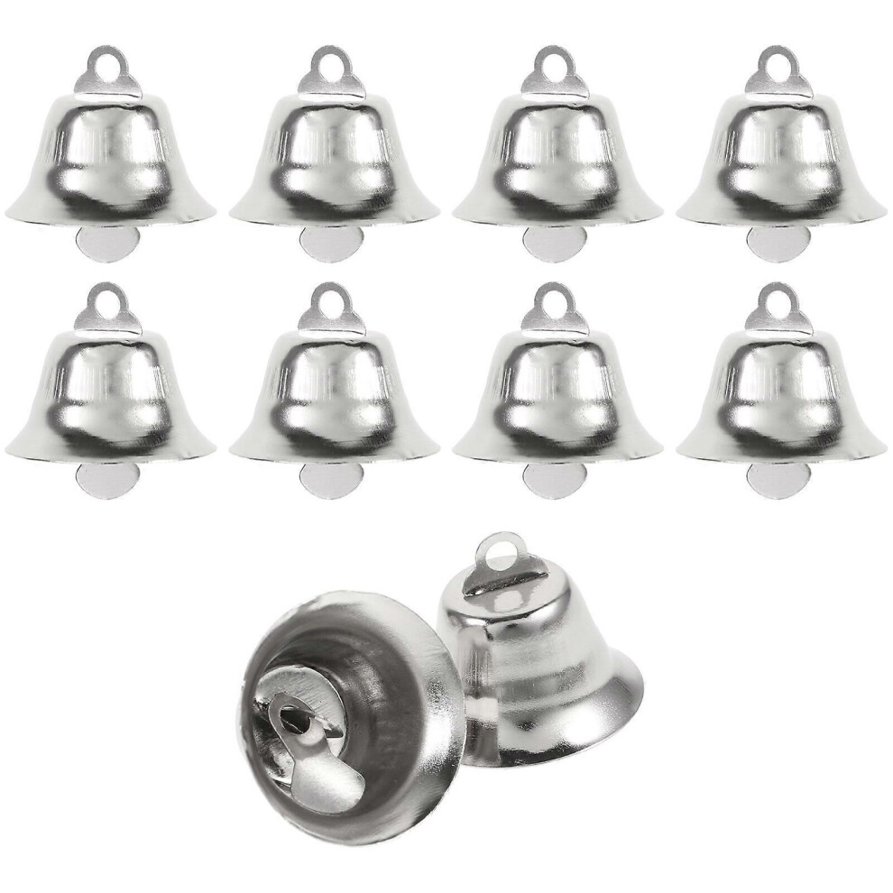 Kricely (As Show, One Size) 20Pcs 2.1Cm Small Jingle Bells Metal Bell Xmas Decor Pendants Jewelry Ornaments For Party Christmas Tree Diy Crafts (Silver) Silver