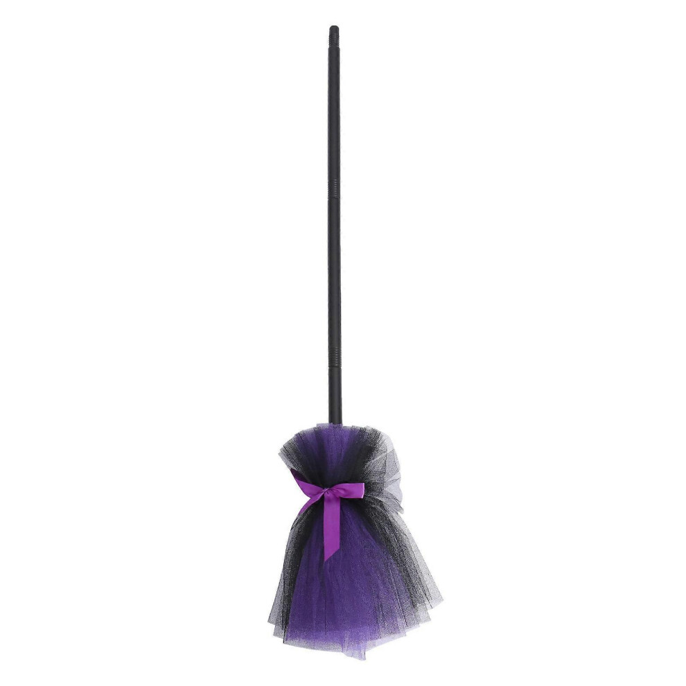 Kricely (As Show, One Size) 1Pc Halloween Prop Supplies Witch Broom Ornament Costume Ball Show Prop