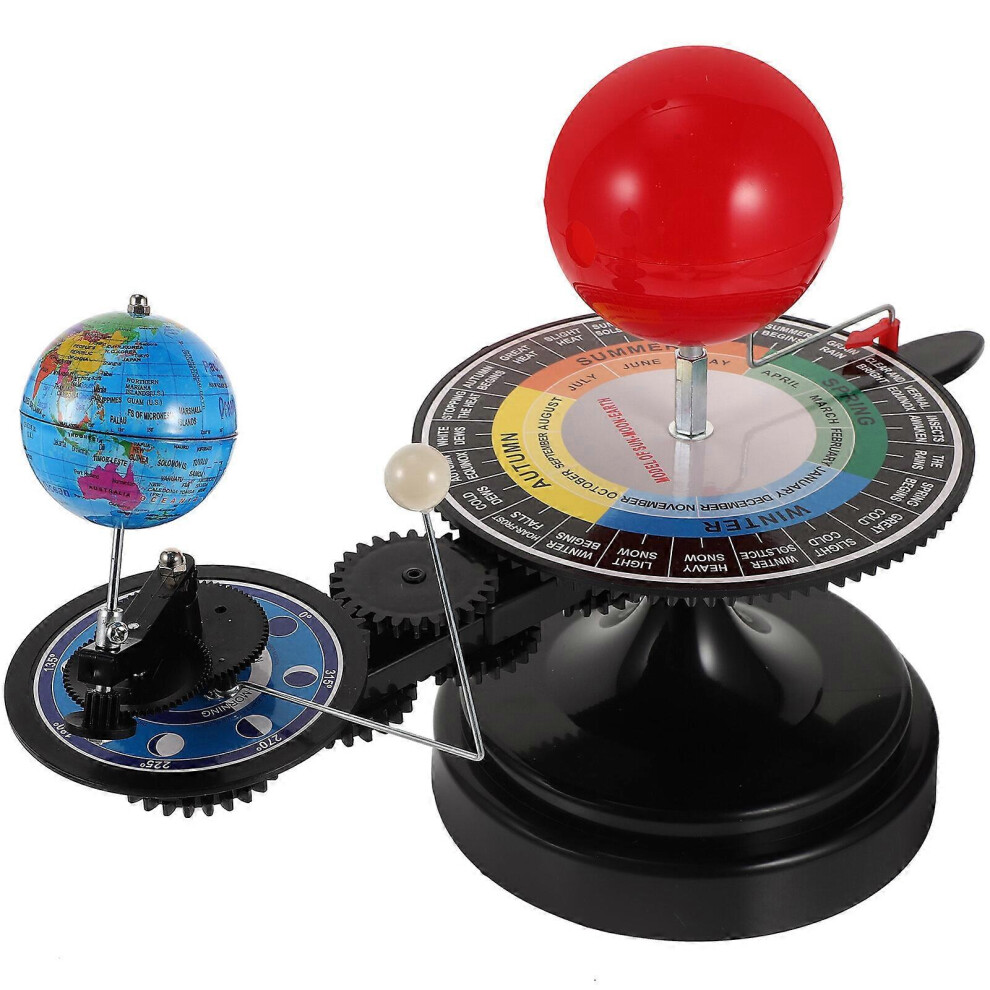 Kricely (As Show, One Size) 1Pc Solar System 3 Globes Sun Earth Moon Orbital Planetarium Astronomy Model