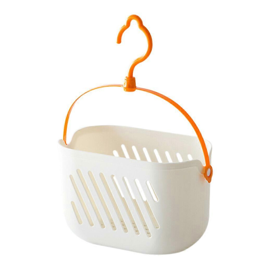 Kricely (As Show, One Size) Plastic Storage Basket With Hook Hanging Shower Caddy Kitchen Hanging Organizer