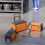 Homcom (Orange) HOMCOM 3-Tier Tool Box with Wheels, Stackable Steel Toolbox 8