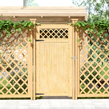 Garden Gate Outdoor Door Wooden Fence Gate with Latch 90cm W x 180cm H