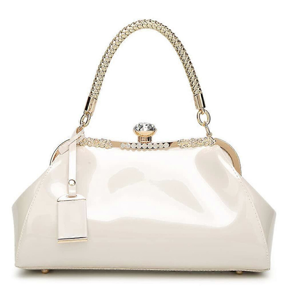 Sac en cuir verni pour femme - blanc