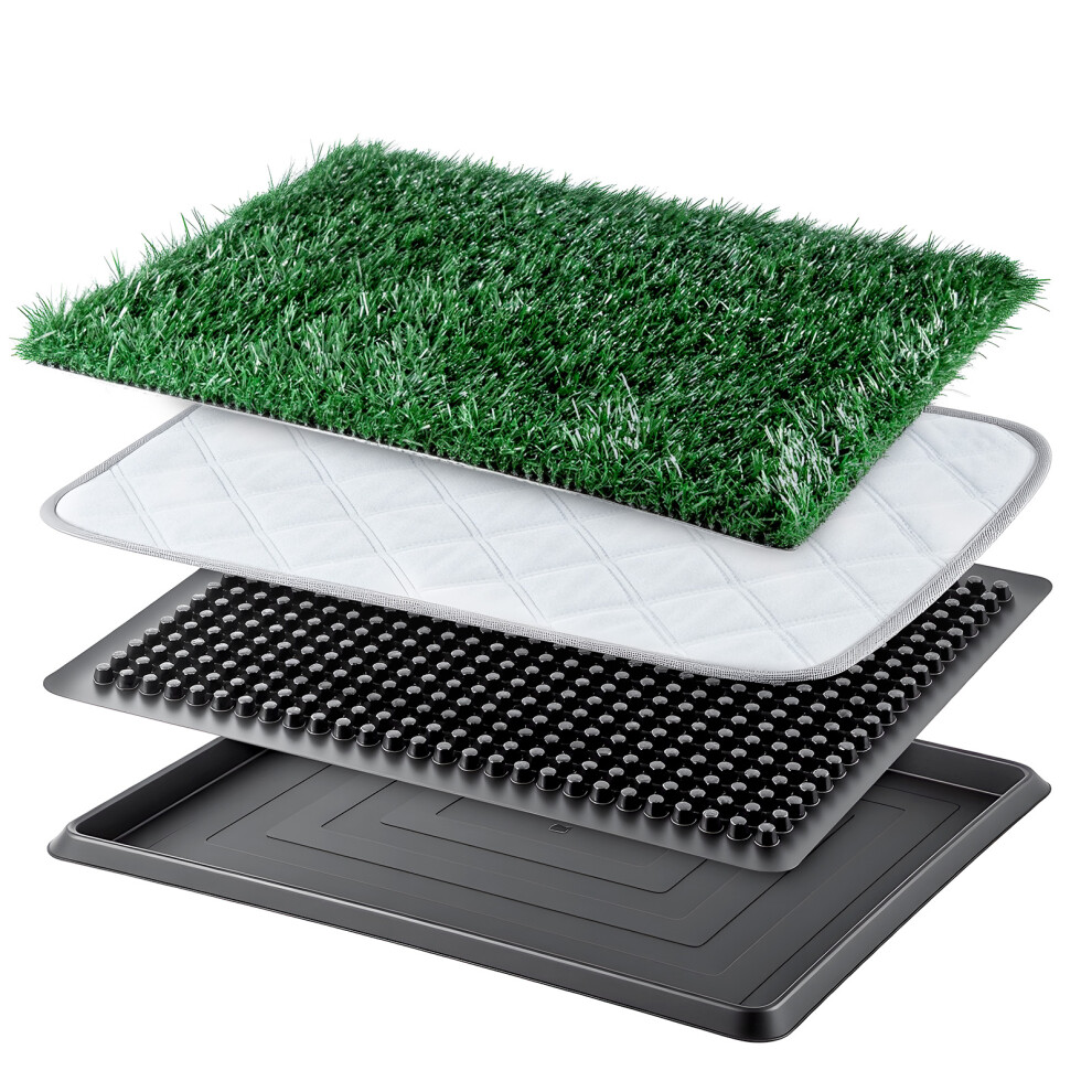 S Dog Toilet Tray with Artificial Grass Reusable Dog Litter Tray