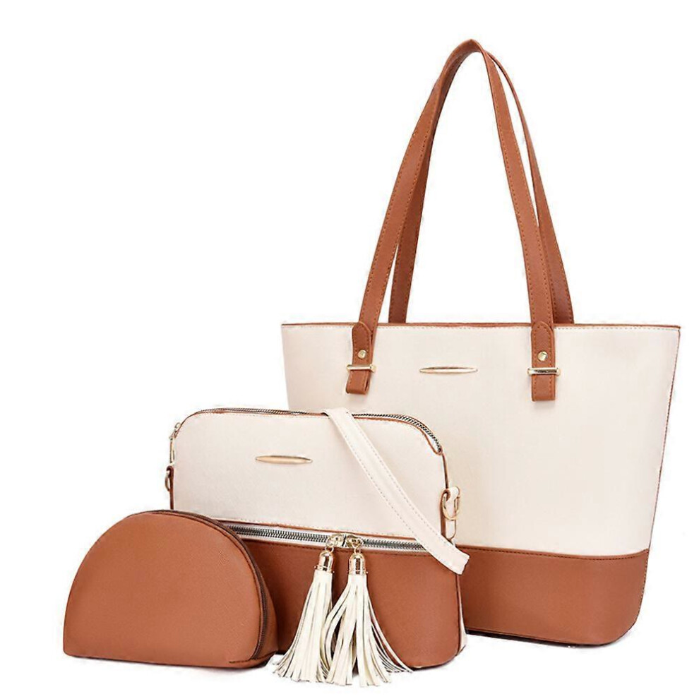 Sac à main femme shopper sac à bandoulière femme grand sac femme grand sac à main en cuir set 3 pièces