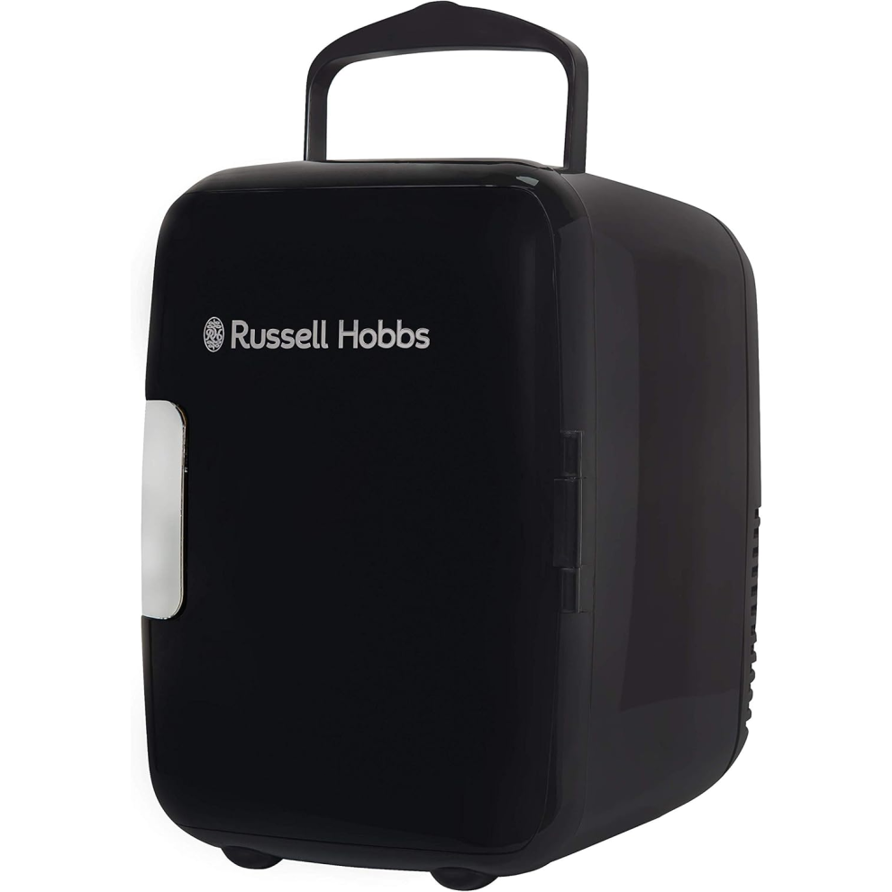 Russell Hobbs Mini Cooler RH4CLR1001B 4L/6 Can Portable Mini Cooler & Warmer for Drinks, Cosmetics/Makeup/Skincare, AC/