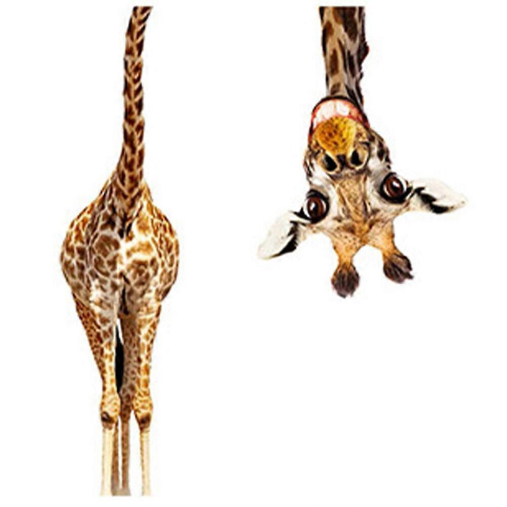 Kricely (As Show, One Size) Cartoon Giraffe Wall Sticker Kids Room Wall Sticker Nursery Room Wall Decoration Adhesive Wall Decal