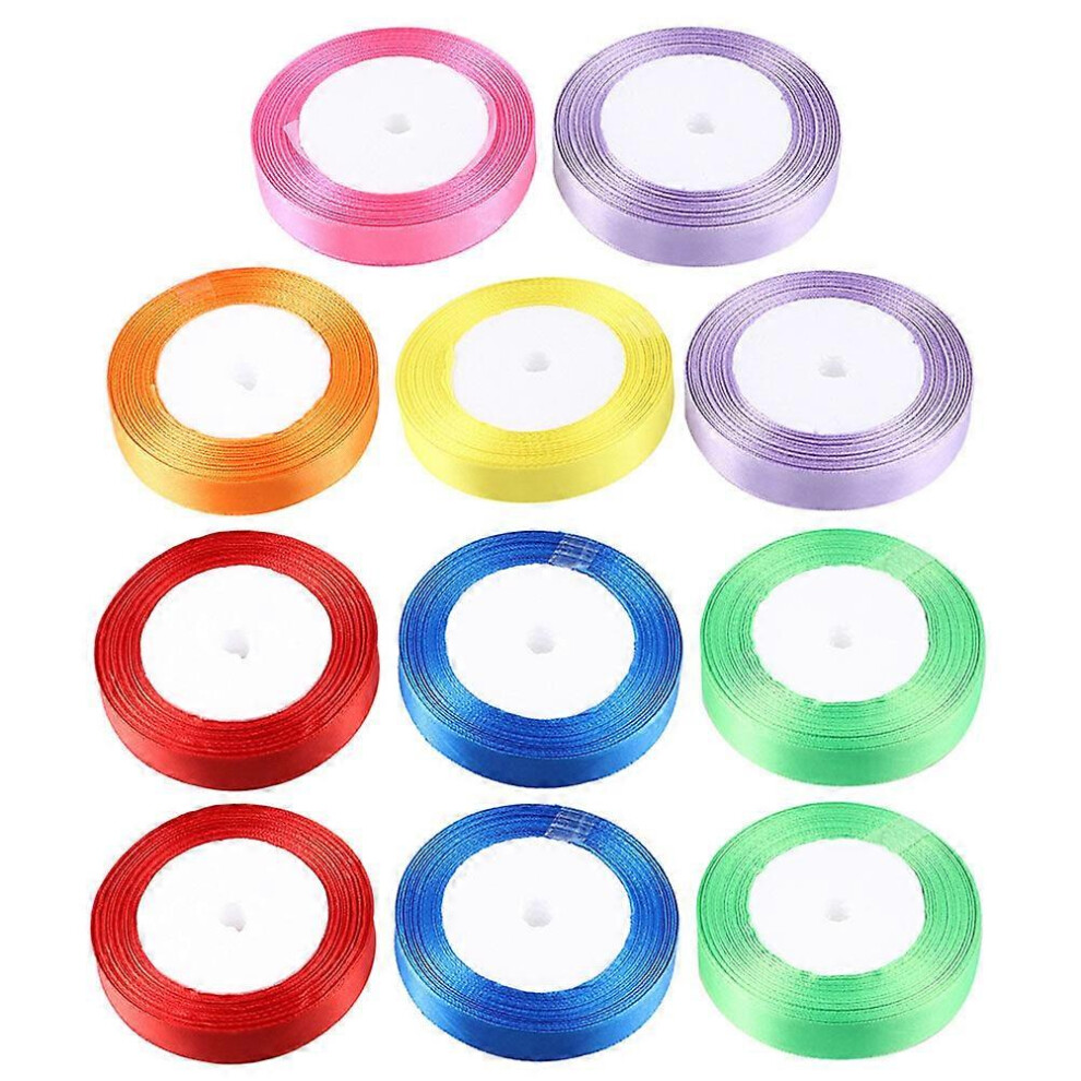 Kricely (As Show, One Size) 15 Roll Of Ribbons Solid Color Ribbons Decorative Wrapping Ribbon Diy Accessory For Package