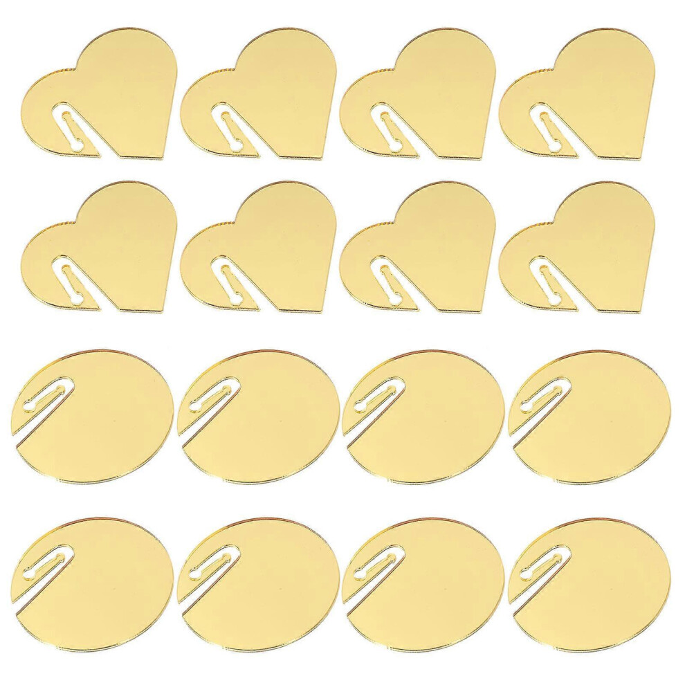 Kricely (, One Size) 20Pcs Acrylic Drink Tags Party Drink Tags Diy Blank Drinking Tags Labels Golden