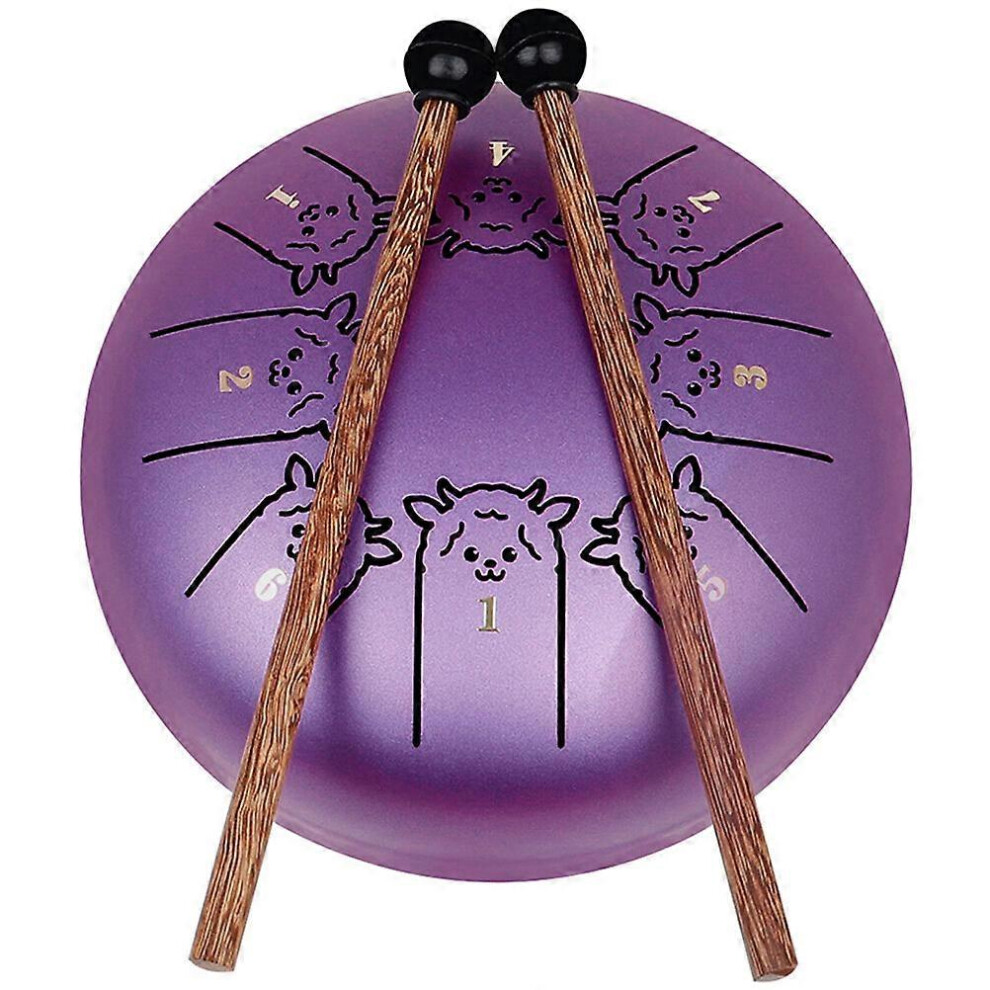 Kricely (As Show, One Size) 1 Set Tongue Drum Pocket Drum Percussion Instrument With Pallet For Adult