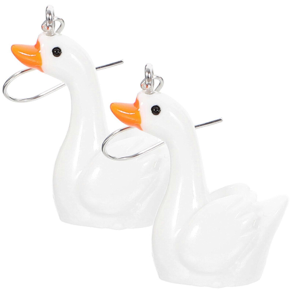 Kricely (As Show, One Size) 1 Pair Animal Earrings Goose Dangle Earrings Ear Ornament Female Ear Accessories