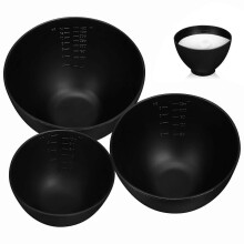 (As show, One size) 3pcs Facial Mask Mixing Bowl Silicone DIY Facial Mask Mixing Holder for Home Salon