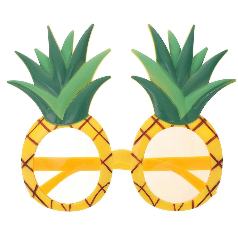 Kricely (As Show, One Size) Hawaii Party Eyeglasses Pineapple Eyewear Decorative Photo Props Creative Eye Glasses Funny Party Costume Accessaries Yellow