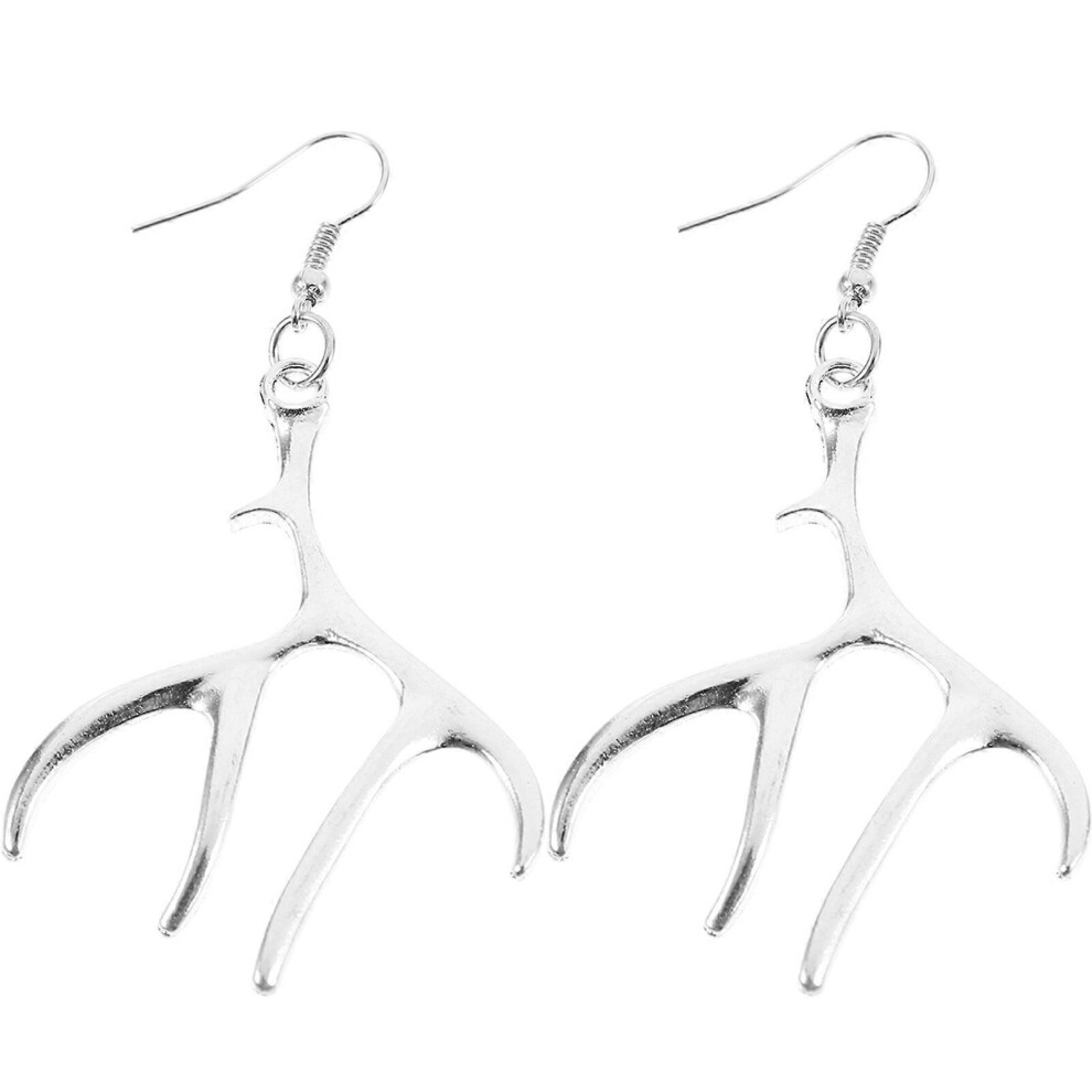 Kricely (5.20X4.00x0.80cm, One Size) 1 Pair Simple Antlers Elements Jewelry Creative Deer Horn Jewelry Christmas Gift Earrings