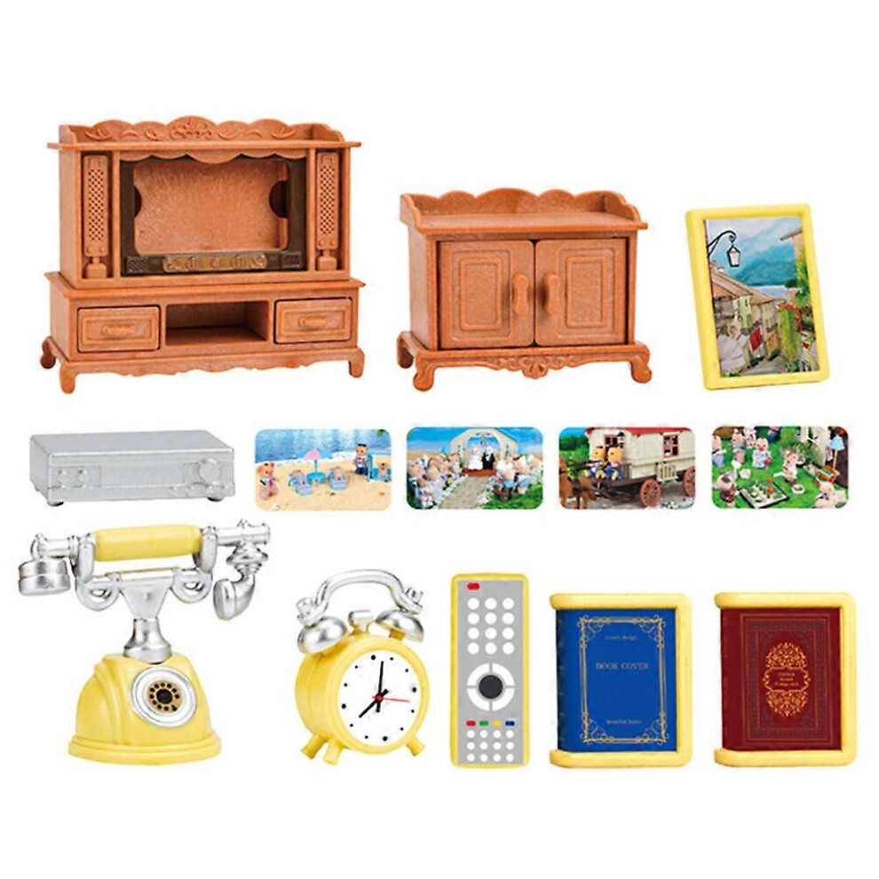 Kricely (As Show, One Size) 1 Set Of Doll House Furniture Decor Living Room Miniature Furniture Model Doll House Accessory