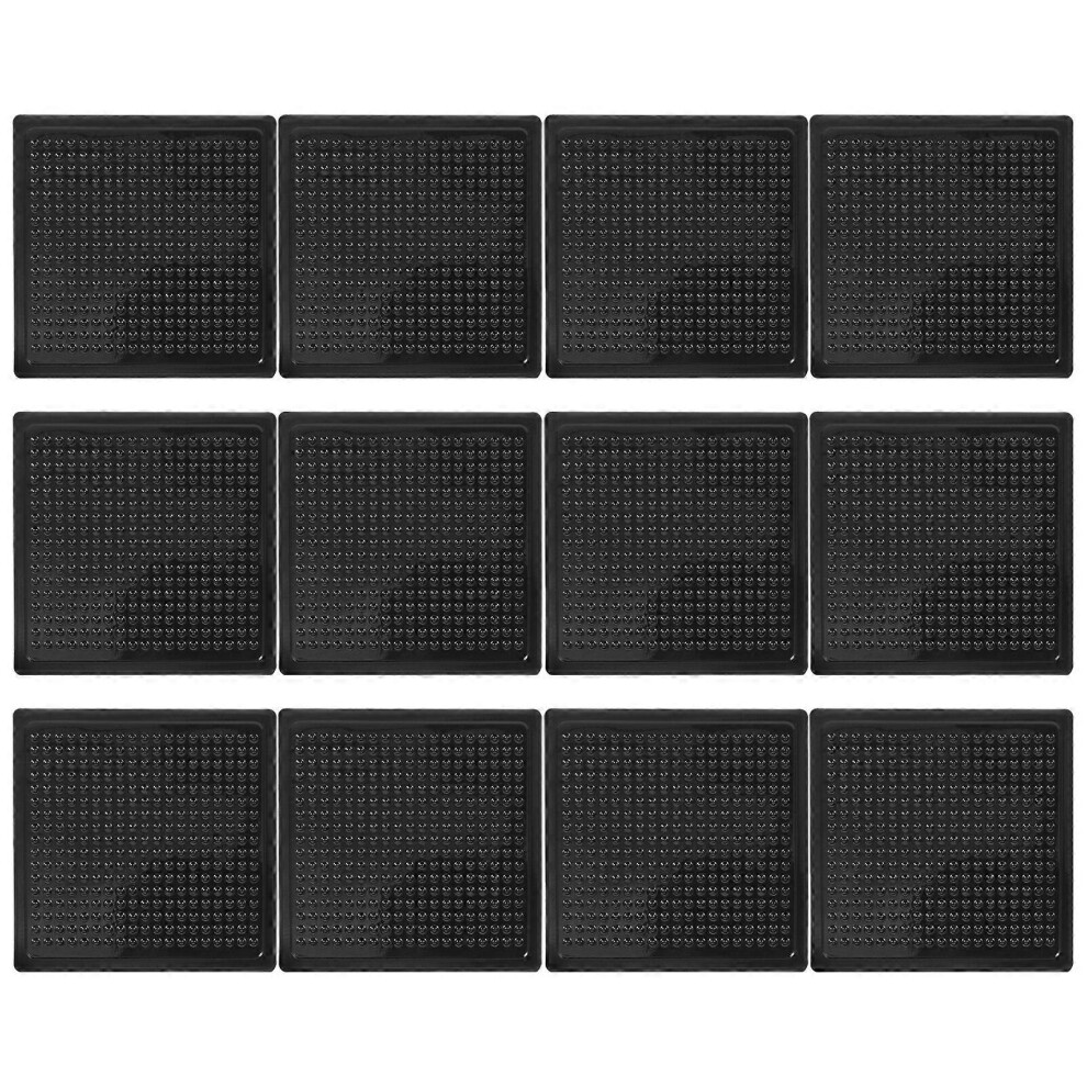 Kricely (As Show, One Size) 12 Pcs Non-Skid Rug Stickers Carpet Stickers Washable Carpet Gripper For Hardwood Floors