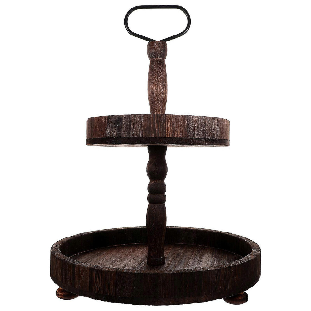 Kricely (As Show, One Size) Wooden Tiered Cake Stand Cupcake Tower Stand Farmhouse Cupcake Stand Dessert Cupcake Holder