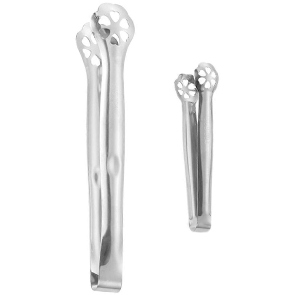 Kricely (As Show, One Size) 2Pcs Food Tongs Kitchen Household Tongs 304 Stainless Steel Cooking Tongs Kitchen Supplies