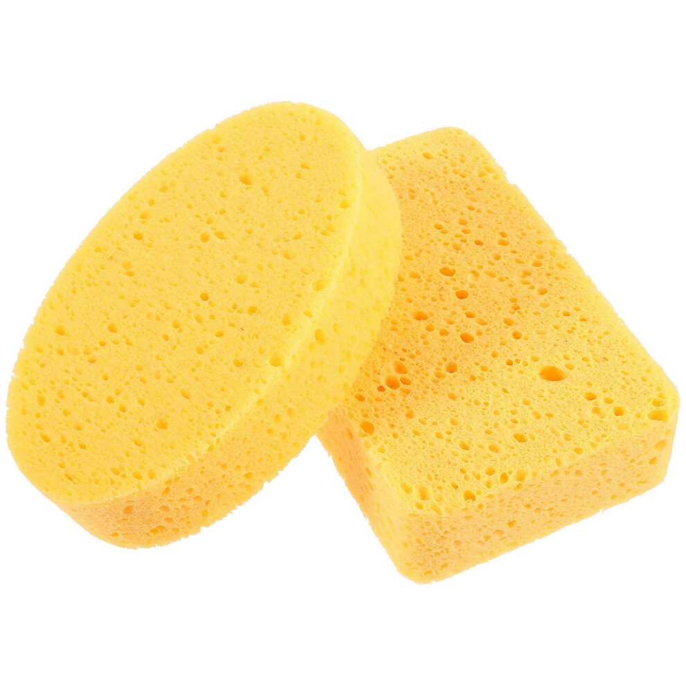 Kricely (As Show, One Size) 2Pcs Household Cellulose Sponge Multi-Functional Cleaning Sponge Brush Dishwashing Sponge