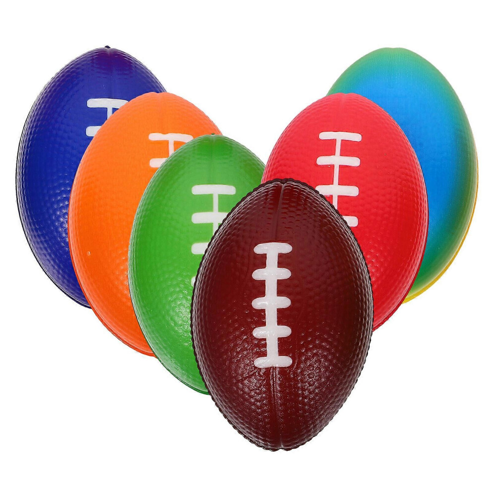 Kricely (As Show, One Size) 6Pcs Rugby Football Party Favors Rugby Football Goodie Bag Stuffers Mini Rugby Football