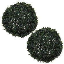 (As show, One size) 2Pcs Artificial Topiary Plant Ball Hanging Grass Ball Decoration Faux Topiary Ball Plants Hanging Decoration