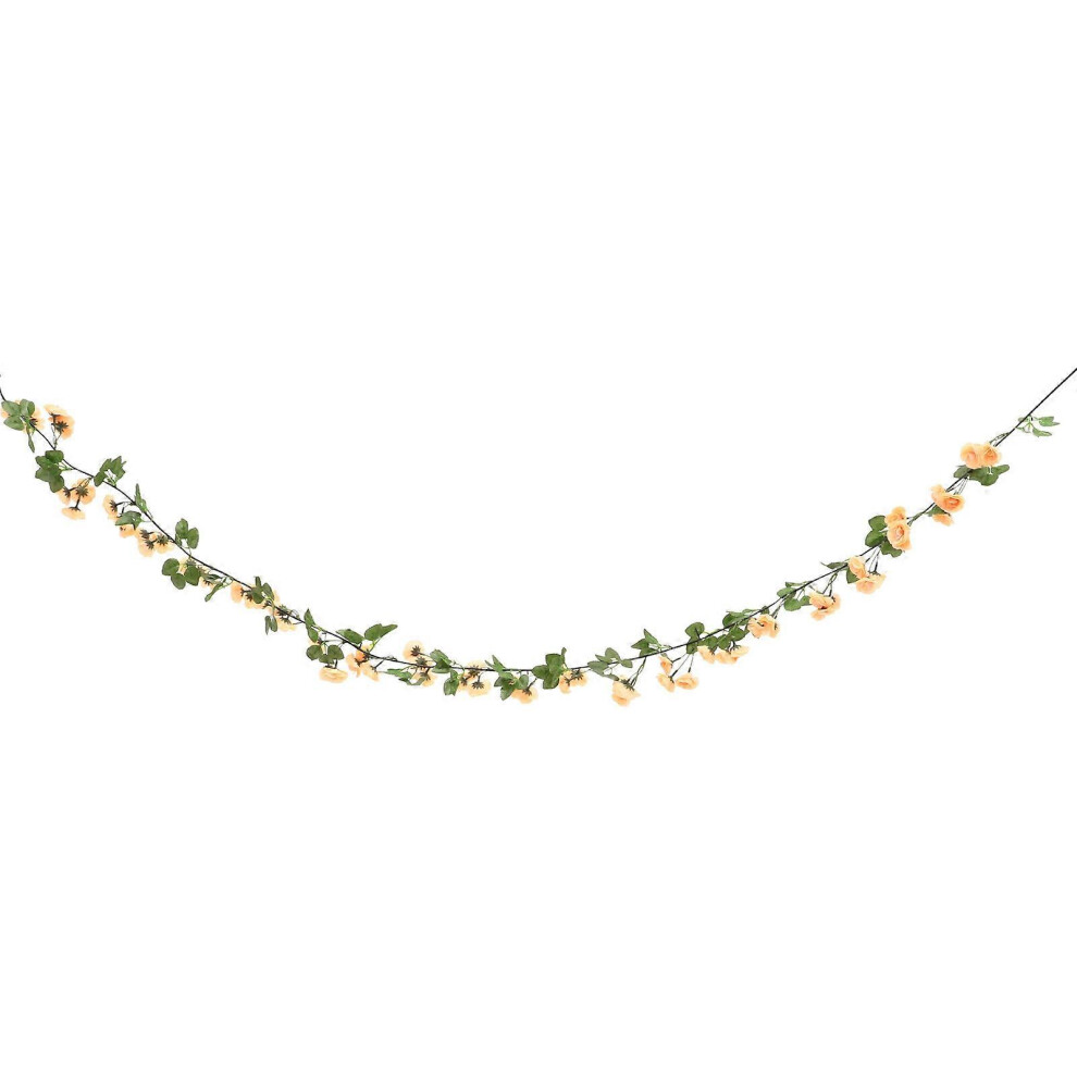 Kricely (As Shown, One Size) Simulation Rose Vine Artificial Rose Garland Fake Rose Vine Floral Garland Home Decor