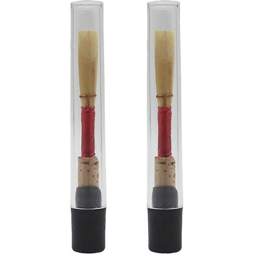 Kricely (As Show, One Size) 2Pcs Oboe Reed Instrument Reed Traditional Reed Replacement Oboe Reed For Beginner
